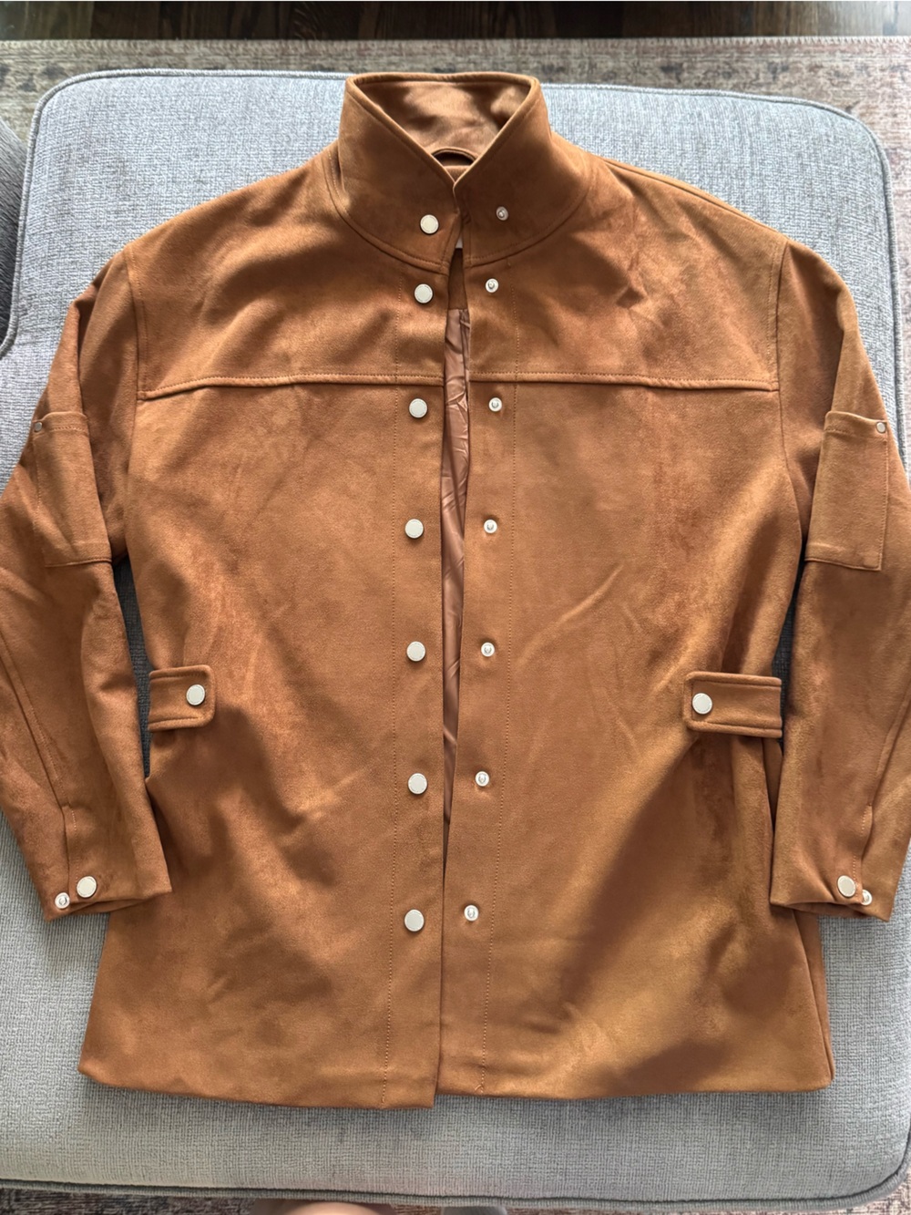 NEVER WORN Rebecca Minkoff Oversize Faux Suede Shirt Jacket - Picture 2 of 7